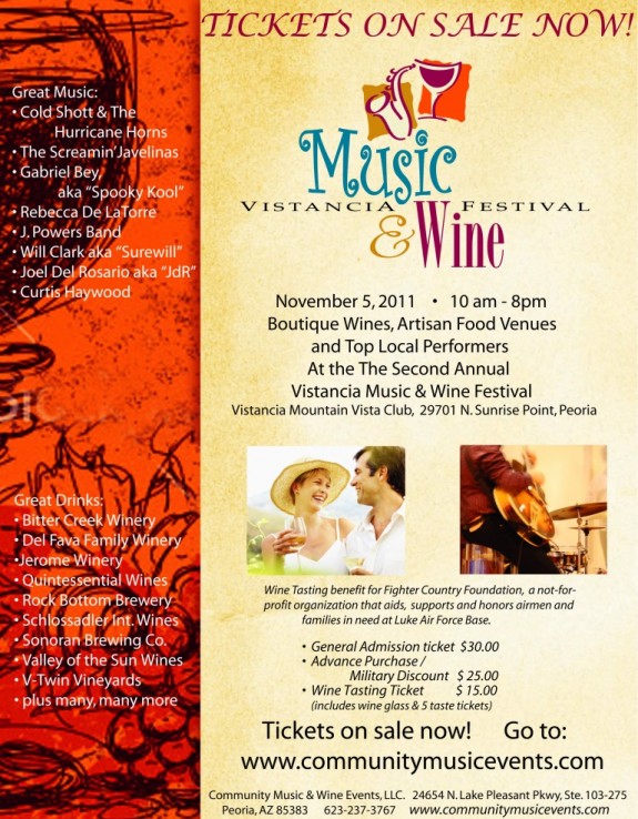 Vistancia Music & Wine Festival Flyer Vistancia Music & Wine Festival Flyer