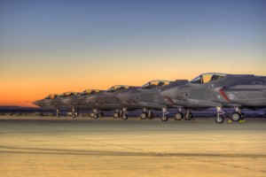 F-35A JSF Lined up at Edwards AFB