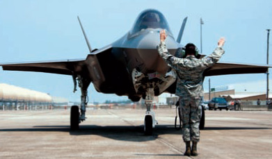 Air Force's First Delivered F-35 on Tarmac