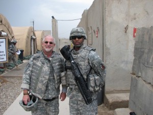 David Haddad with Blackhawk soldier in Iraq