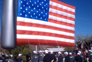 American Flag at 2011 Fiesta Bowl Parade