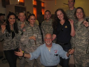 Mr. David Haddad with the girls in Tallil Air Base, Iraq