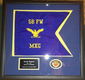 56 FW MXG flag and RMO framed for Mr. Hearn