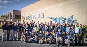 Members of the Blue Blazer Squadron on their annual charge visiting Nellis AFB, Las Vegas. 