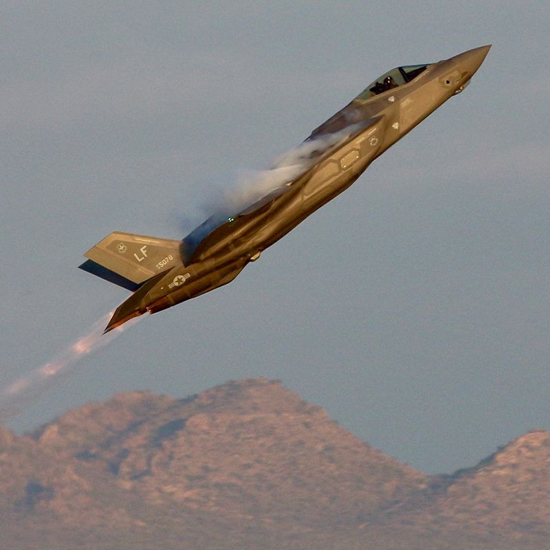F-35 Demo Team Takeoff photo by Harvey Brugger
