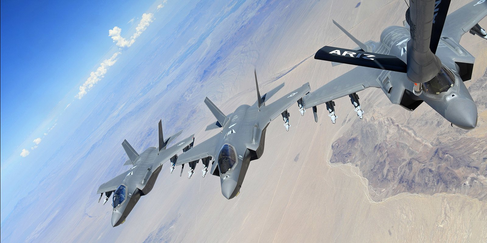 LAFB F-35 Strike Group Aerial Refueling in Arizona