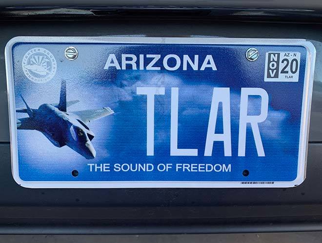 Sound of Freedom F-35 Arizona license plate
