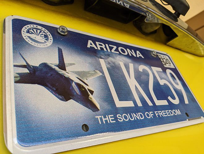 Sound of Freedom F-35 Arizona license plate