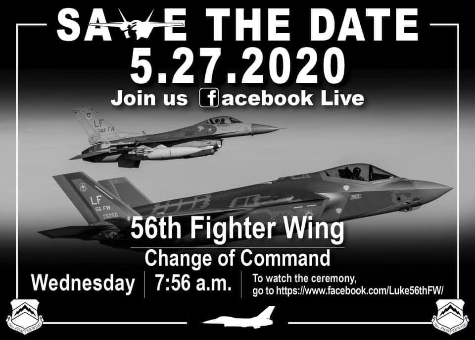 56th Fighter Wing Change of Command 27 May 2020