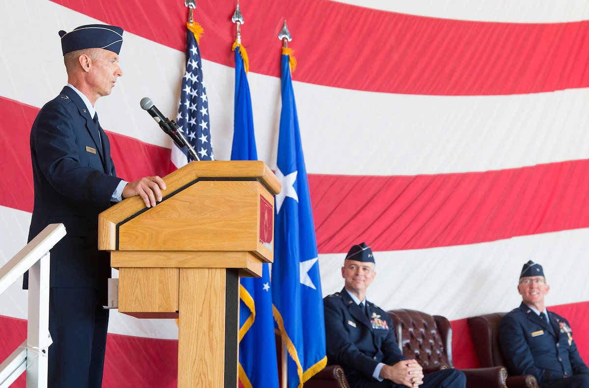 Brig. Gen. Gregory Kreuder took command of the 56th Fighter Wing from Brig. Gen. Todd D. Canterbury.
