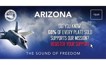 Arizona Sound of Freedom F-35A license platea