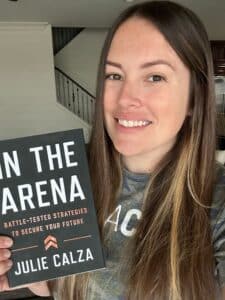 Julie Calza,. author of In the Arena book.