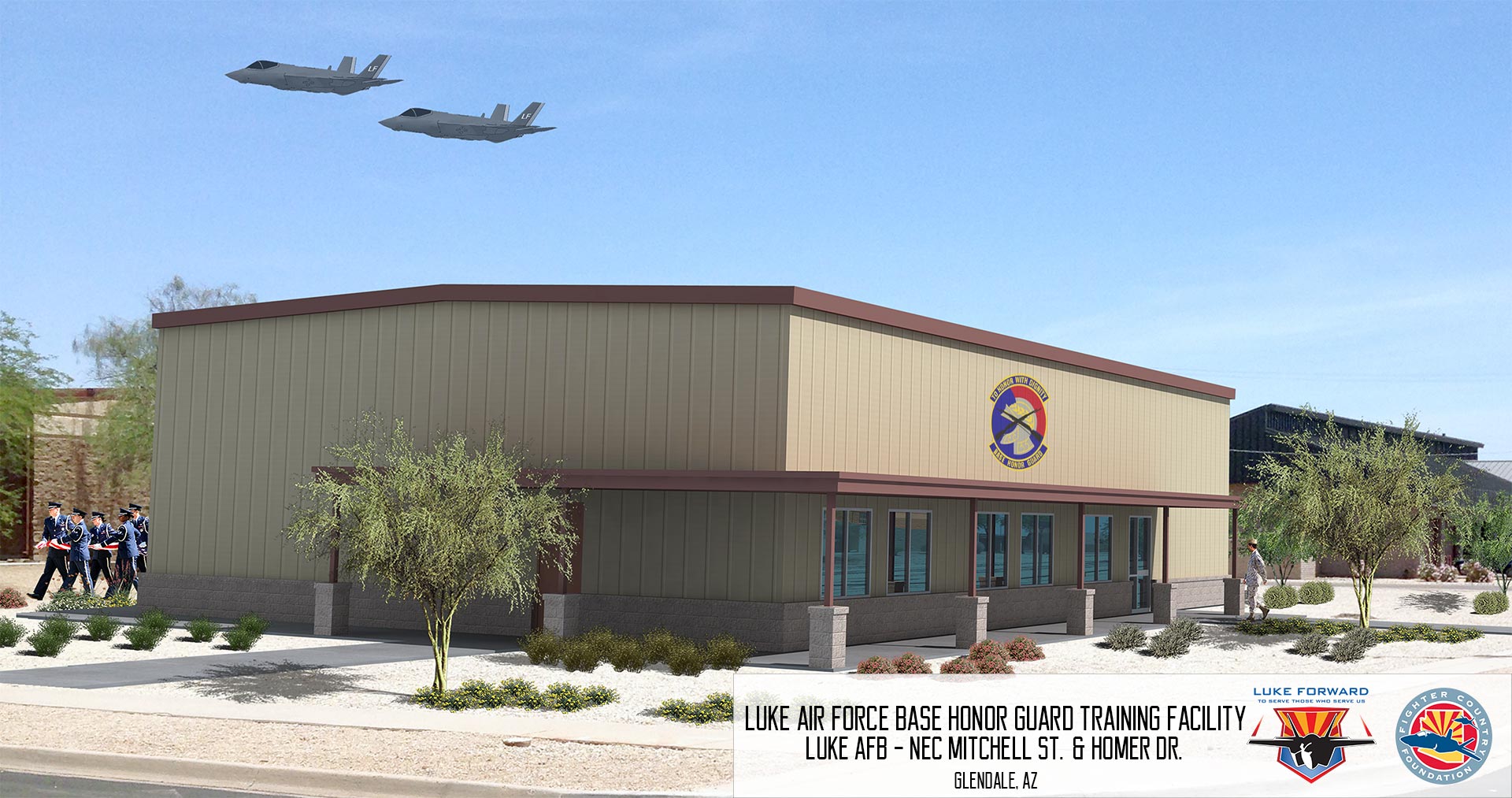 Luke AFB Honor Guard Facility 3D rendering