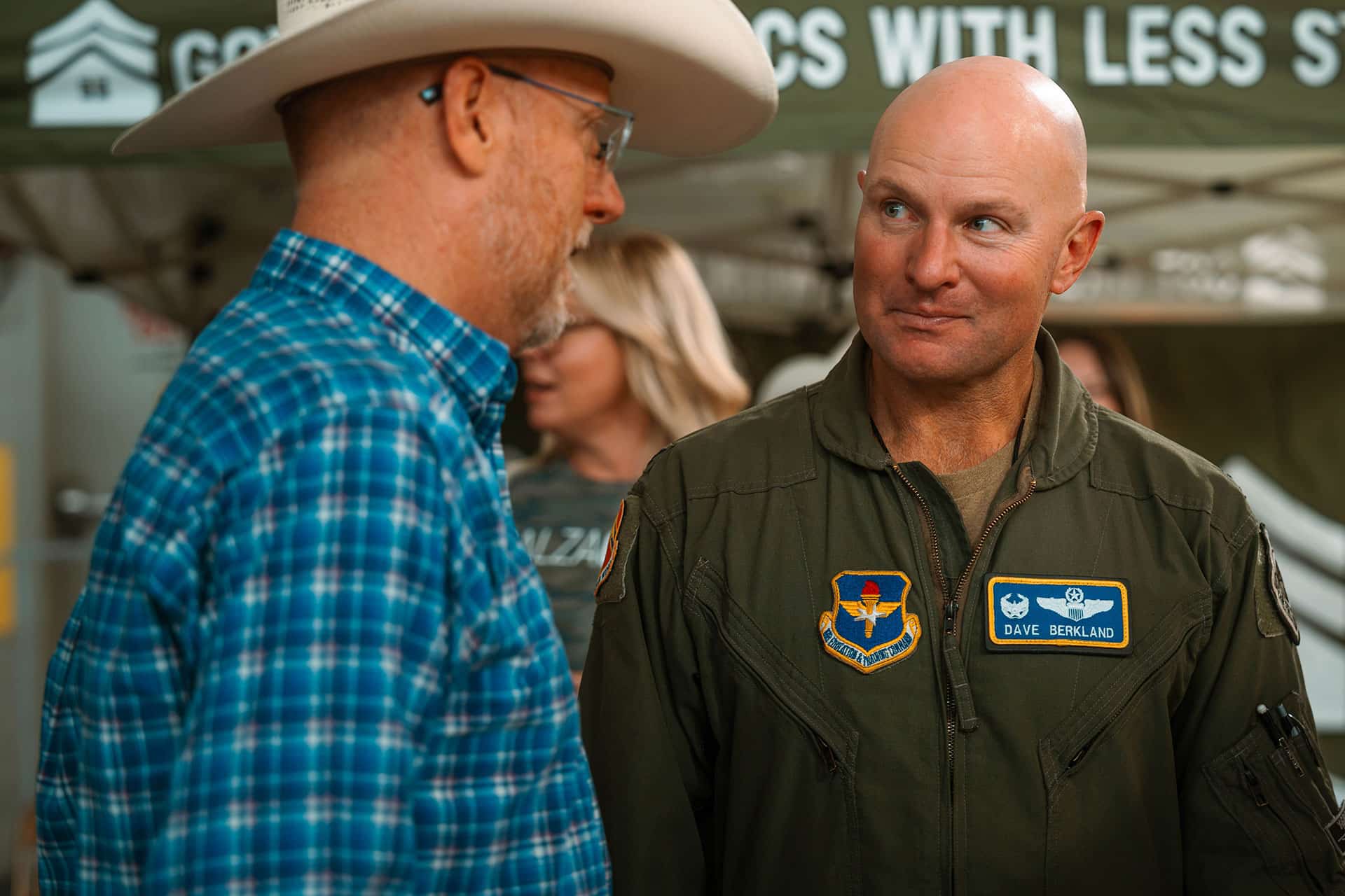 Buckeye, Arizona Mayor Eric Orsborn and Brig Gen Dave "Ajax" Berkland, Commander 56th Fighter Wing, Luke AFB.