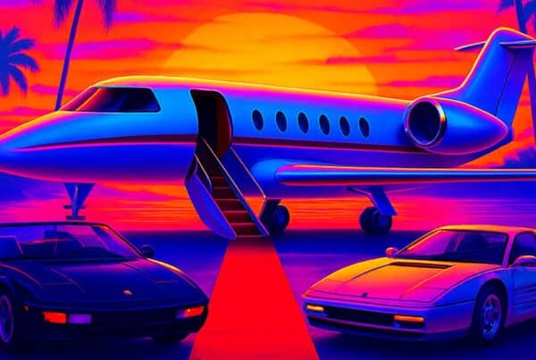 JetSet Soiree Miami Vice Style graphic.