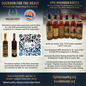 Bourbon for the Brave campaign flyer.