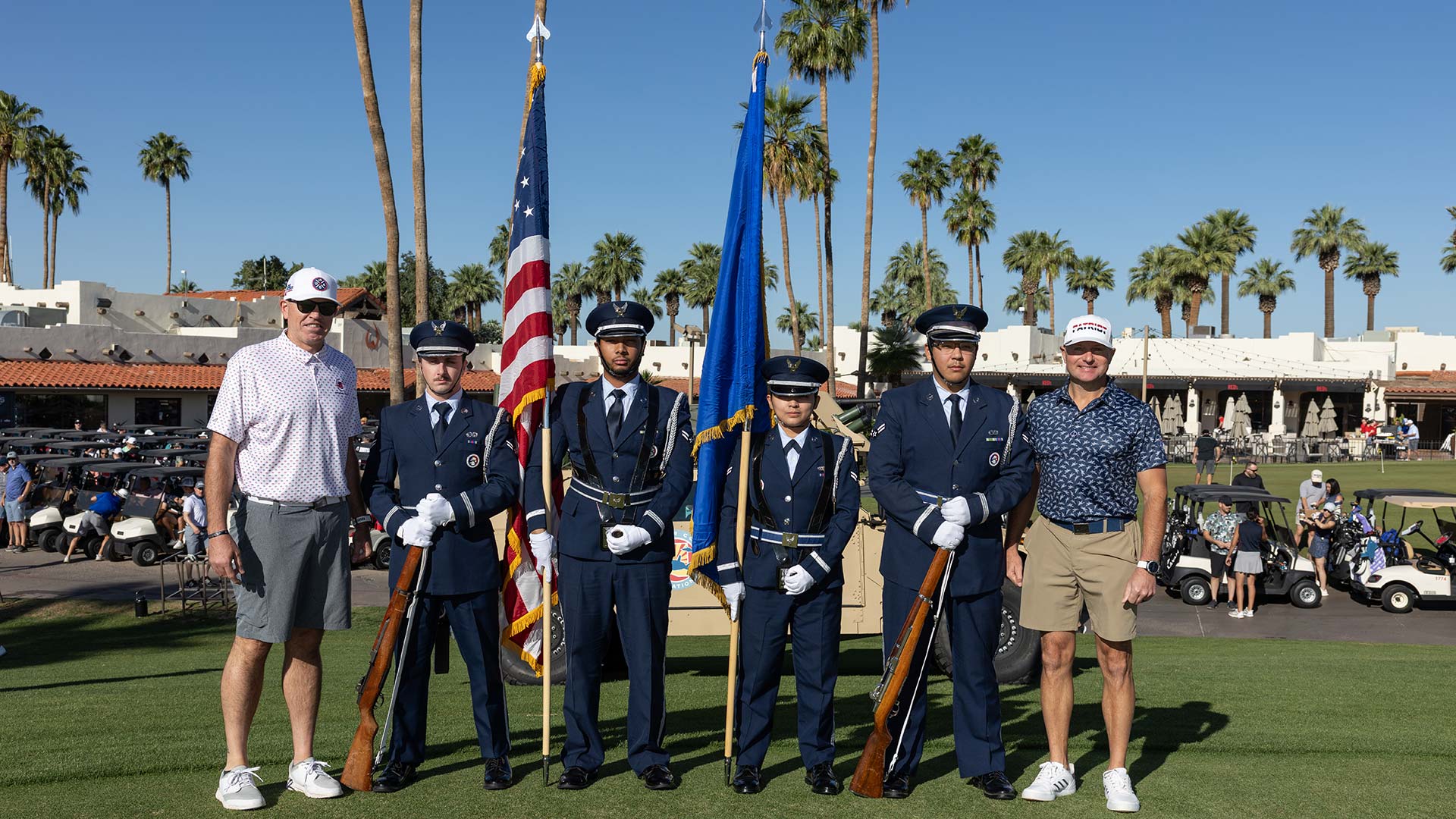 Luke AFB leadership and Honor Guard at 2025 FCF Golf Classic.