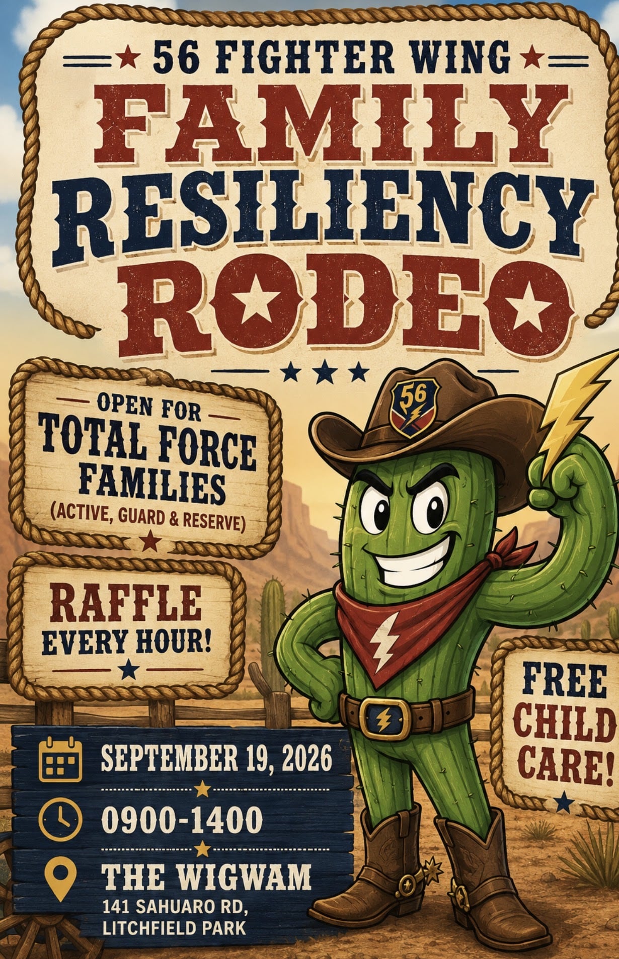 56 Fighter Wing Family Resiliency Rodeo 2026 flyer.